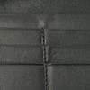 Used 12695 Linen Long Horizontal Wallet 101.79.978 7940 Textured Calfskin Bifold Anagram Embossed Black Men's from