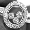 Chopard Happy Diamond Ring K18 White Gold/diamond #4.5(US Size) 6.2g Women Used