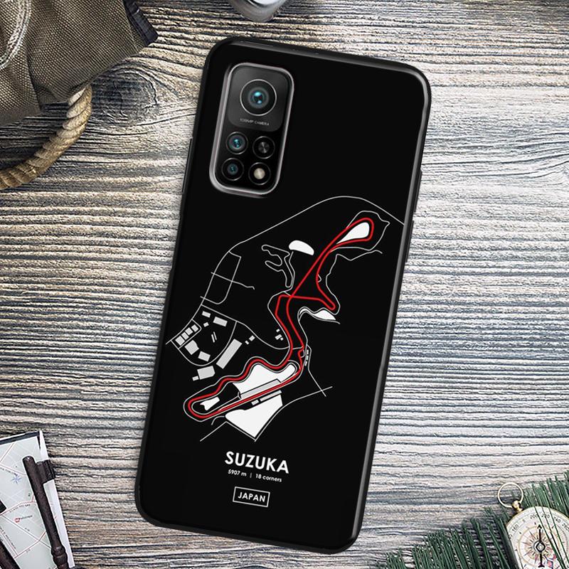 Formula 1 Racing Circuit Cover For Xiaomi 15 14 13 Ultra 11T 12T 13T 14T Pro POCO X7 Pro X3 X5 X6 M6 F5 F6 Pro Case