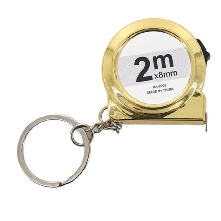 40g Kohlenstoffstahl Maßband 2M Länge Schlüsselanhänger Design für Möbelkauf Autozubehör Genaue Messungen