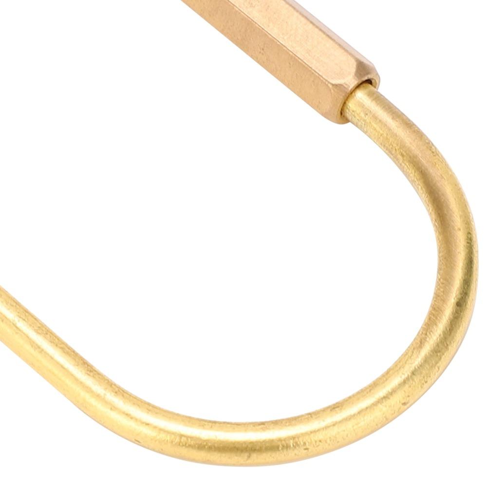 6 Pack Oval Key Ring Holder Brass Carabiner Key Organizer Screw Lock Keychain  Everyday Carry