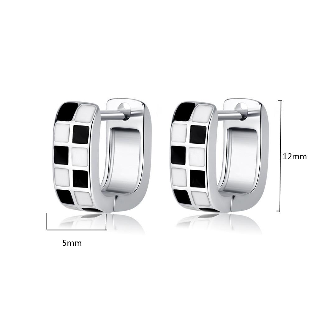 Buyee 925 Sterling Silver Heart Earring Light White Black Acrylic Sweet Earring for Woman Girl Fashion Fine Jewelry Earring