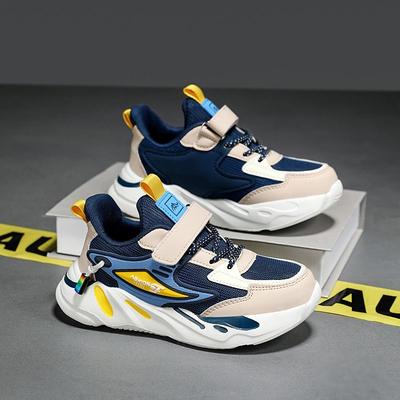 Children Sneakers Boys Mesh Breathable Running Sports Shoes Kids Girls Flat Casual Shoes Optional Leather Big Size 40