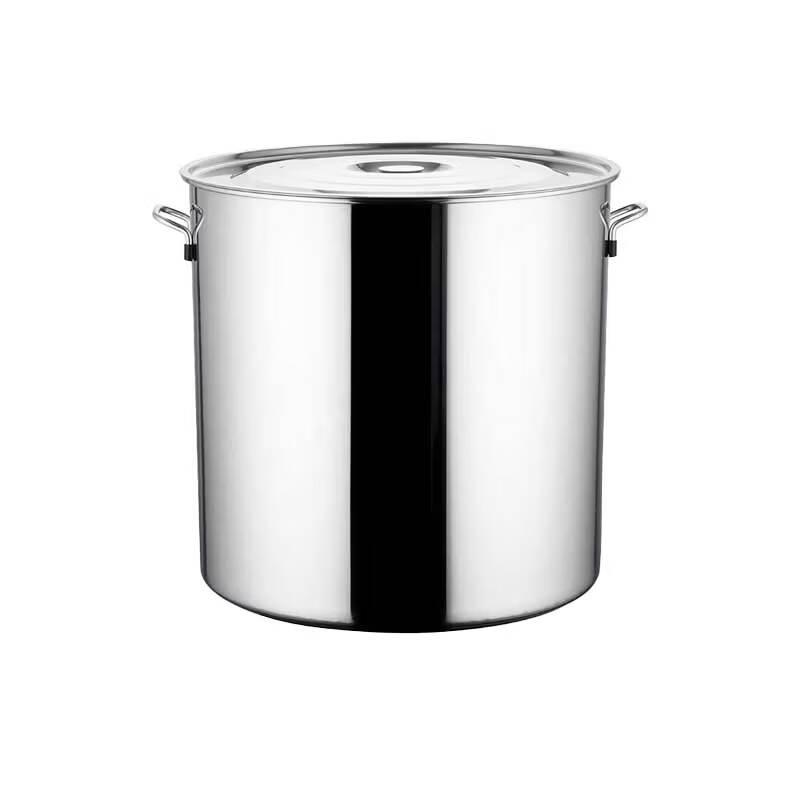 Nujun Commercial 304 Stainless Steel Covered Soup & Stew Pot Dia 50cm H 26cm