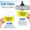 5 Pcs Horizontal Clear Parking Permit Holder Parking Pass Holder Rearview Mirror Hanger Parking Permit Card Holder for Car Passes Stickers Permits