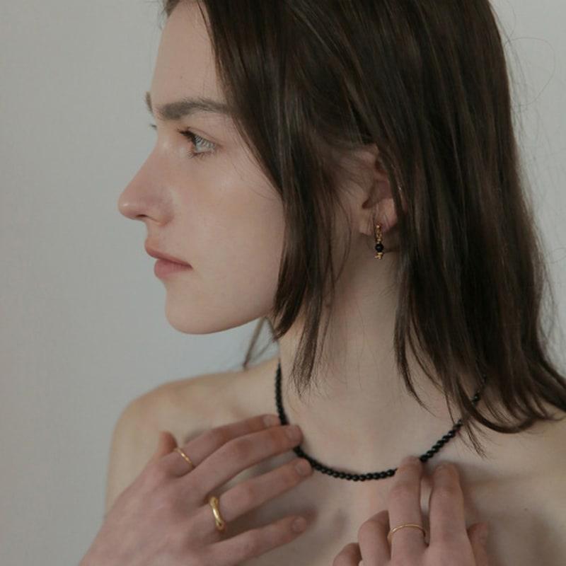 modernlike 14k gold-filled silver horong onyx drop earrings