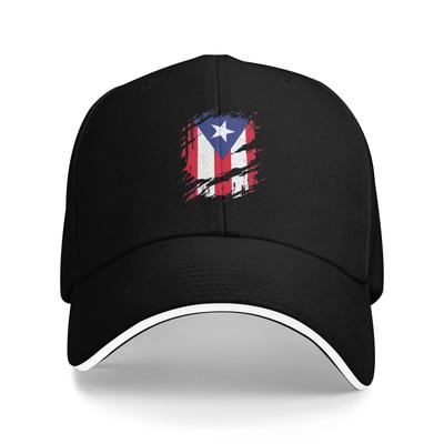 Puerto Rico Flag Print Cap Outdoor Baseball Caps Snapback Adjustable Cap Luxury Hat Polychromatic Winter Hat Men's Hats Women's