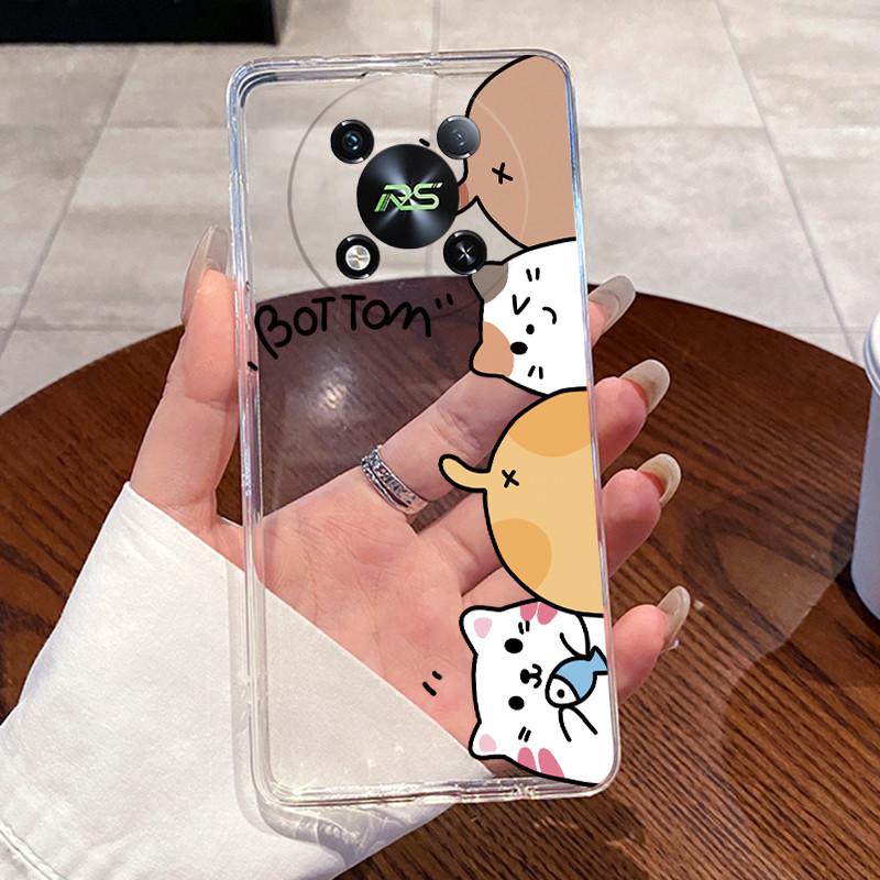 

Casing For ITEL RS4 S666LN Case Aesthetic Fashion Cute Cat Cartoon Astronaut Soft Silicone Back Cover Transparent TPU Phone Case itel RS4