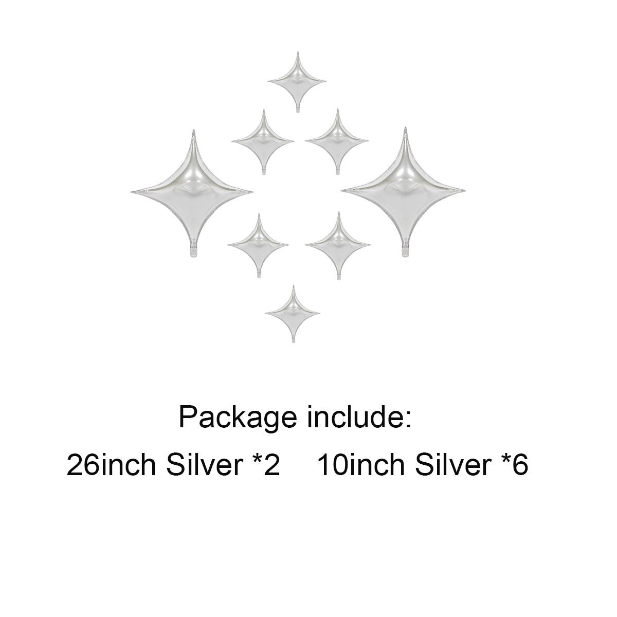 

8 шт. 10/18 дюймов воздушный шар из фольги с четырехконечной звездой для свадьбы, дня рождения, украшения для вечеринки, фон, алюминиевый шар со звездой