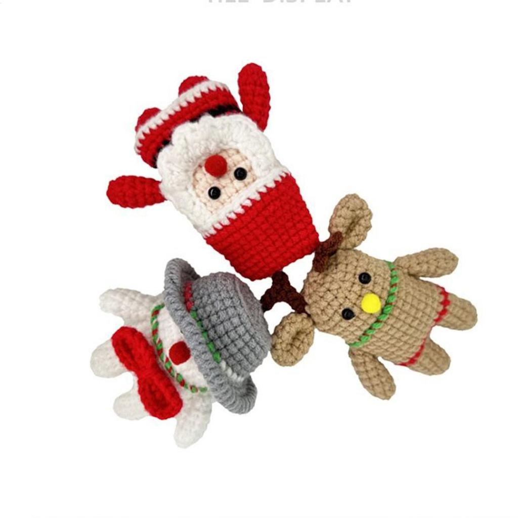 Beginner Christmas Crochet Kit Handmade Making Set Crochet Christmas Doll Kit For Adults Teens DIY Enthusiasts Beginners Craft