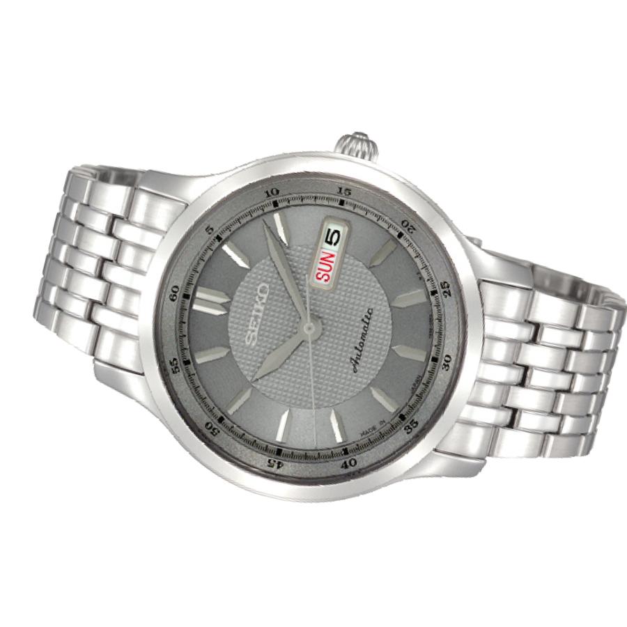 PRESAGE SNZH31J1 Men's Automatic Mechanical Watch - Dark Gray Dial, Stainless Steel Strap, Sapphire Mirror, 100m Waterproof, Date and Week Display
