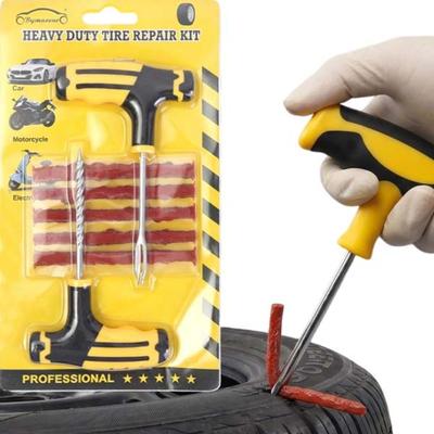 Car Tire Repair Kit Puncture Plug Tools Tyre Puncture Emergency for Tire Strips Stirring Glue Repair Tool Kit Car Accessories