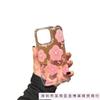 Pink flower for apple 14promax mobile phone case 13/12/11 xsmax new airbag transparent