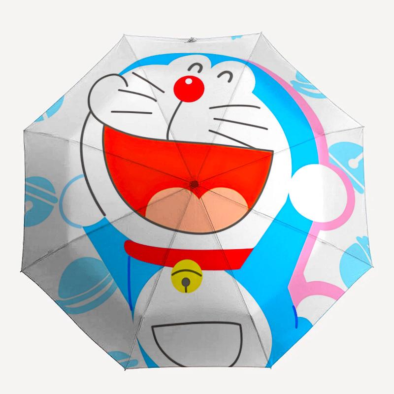 

1pc Doraemon Automatic Open/Close Folding Umbrella, Windproof 8-Rib Construction, Lightweight Travel Umbrella for Women/Men 45