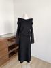 Spring 2026 Fashion: One-Shoulder Knit Top & High-Waisted Mid-Length Skirt Set