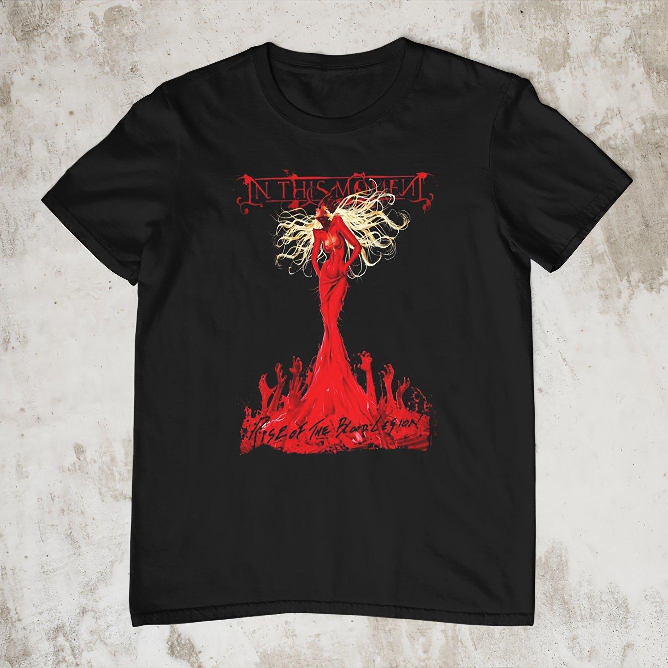 

In This Moment Band Short Sleeve Black Men Women Classic Shirt Graphic Short Sleeve Shirt Unisex Men Women Summer 4XL