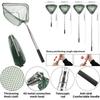 Fishing Net with Handle 43-155CM Extension Rod Adjustable Stainless Steel Handle Foldable Landing Net for  Steelhead Salmon Bass