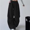 Graue High-Waist Weitbeinige Hose für Damen