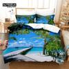 Coconut Tree Bedding Set, 3Pcs Duvet Cover Set, Soft Comfortable Breathable Duvet Cover, For Bedroom Guest Room Decor