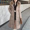 Plus Size Winter Long Parkas For Women L-7XL Detachable Sleeves With Belt Big Faux Fur Collar Hooded Loose Thick Fashion Coat