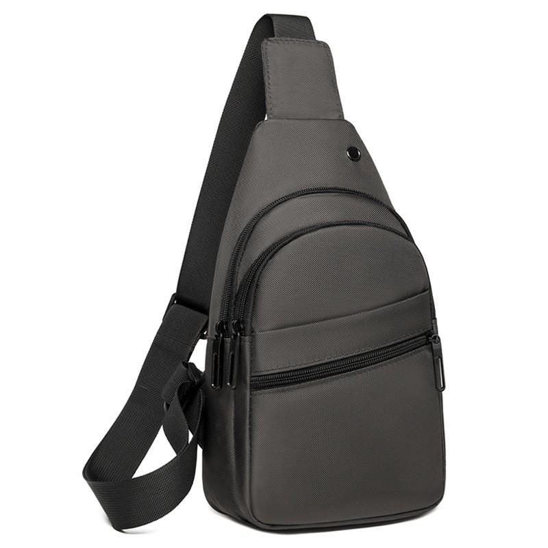 New Waist Bag Men s Casual Sports Outdoor Chest Versatile Business Shoulder Crossbody Large Capacity One size fits all серый