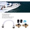 RV Water Heater By Pass Kit, 12 Inch Reinforced Hose with 3 Male 1/2 Inch NPT Valves and Double Female Connectors