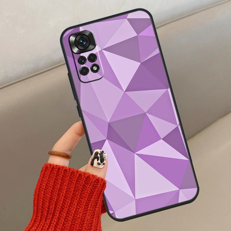 Geometric Abstract Crystal Case For Xiaomi Redmi Note 14 13 12 11 10 15 Pro Plus Cover For Redmi 15 15C 12C 10C 13C 14C