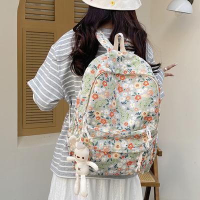 School Bag Female Junior High School College Student Small Fresh Cute Backpack Large Capacity High School Student Backpack Travel Backpack