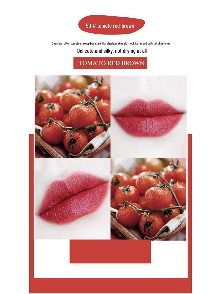 Cinnamon Milk Tea Non-Fading Waterproof Lipstick: Non-Stick, Bare Face Friendly, Instant Delivery