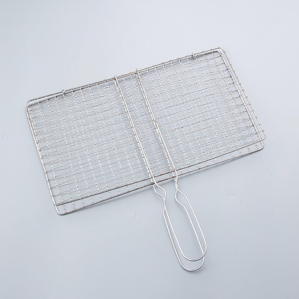 

Железо/Нержавеющая сталь Барбекю сетка Серебристая Сетка для жарки рыбы Горячий зажим для овощей Пикник A ordinary 20x34.5cm