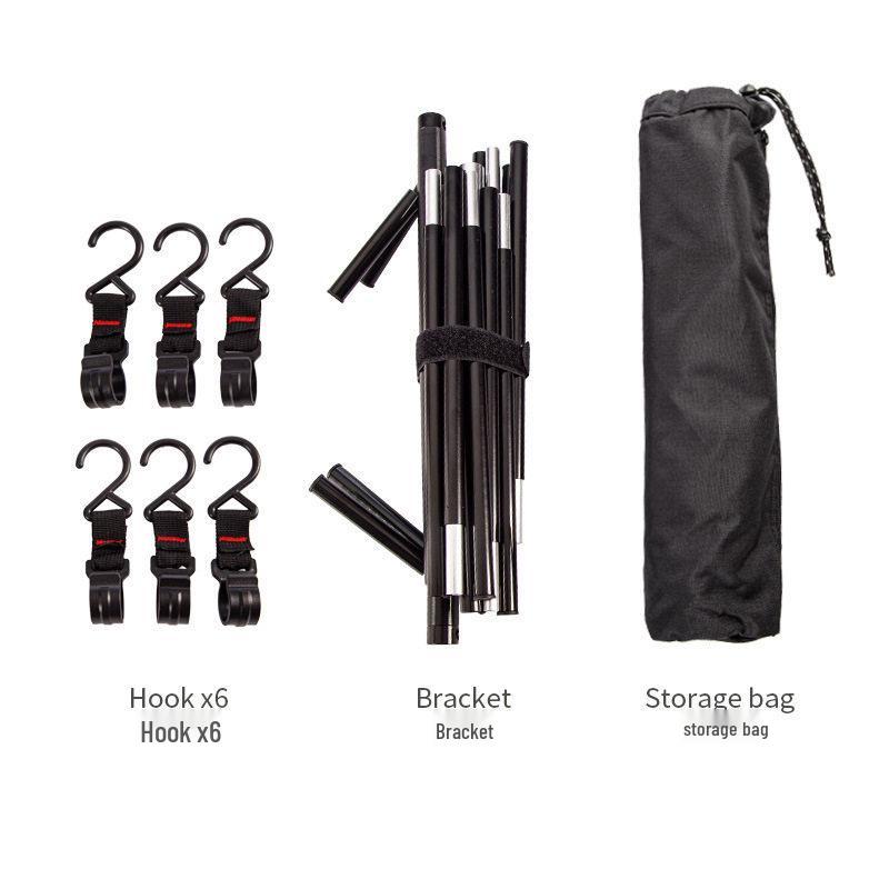 Kepulide Military Green Aluminum Camping Tripod Clothes Rack