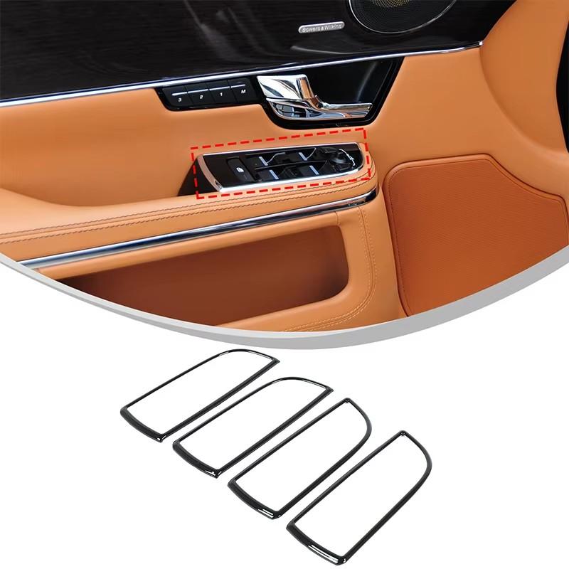 For Jaguar XF 2008-2015 XJ 2010-2019 Aluminum Alloy Car Shift Button Frame Decorative Sticker Car Interior Accessories ZZ7
