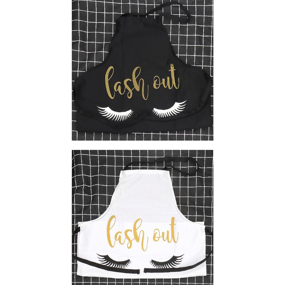 Polyster Cotton Lash Extension Apron Printed Nail Art Apron Reusable Eyelash Apron  Women Girls