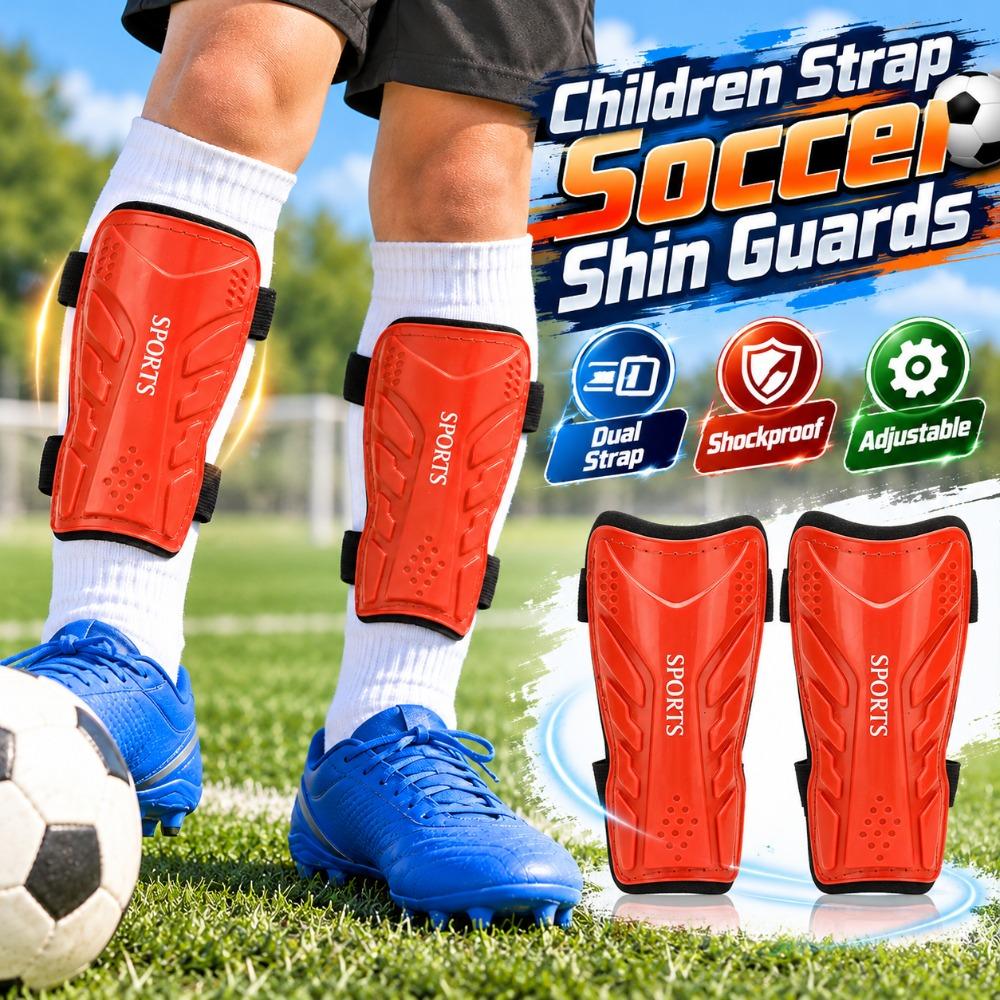 Shockproof Children Football Shin Pads Adjustable Soccer Shin Protector Youth Training
