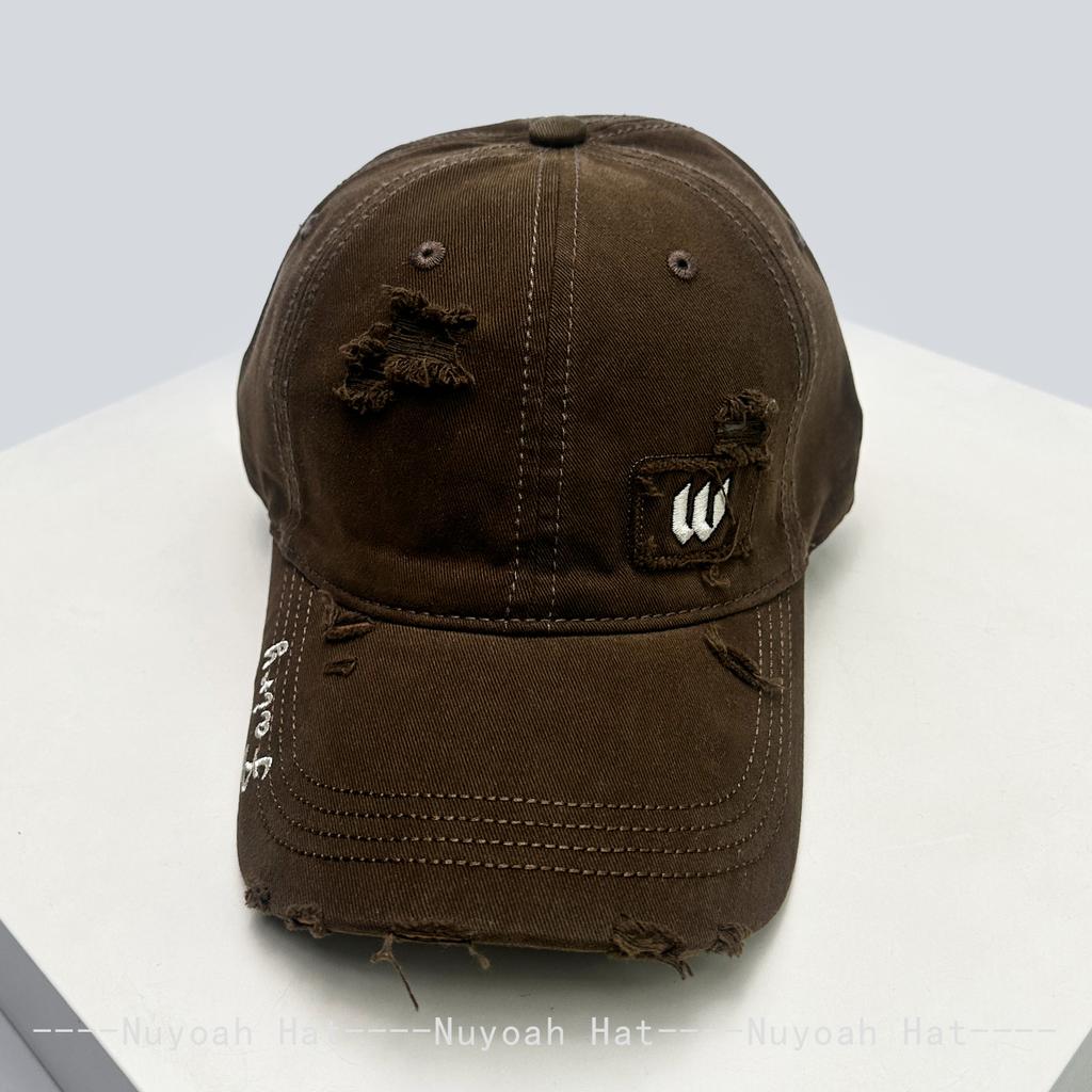 Broken Style Embroidered W Side Letters Baseball Hats Sunshade Simple New Men Women Versatile Personal ins Peaked Caps Fashion