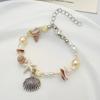 French Retro Crystal Beaded Pearl Bracelet for Women - Purple, Niche Design