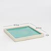 Brazilian Rosewood Square Ceramic Shallow Dish for Indoor Decor