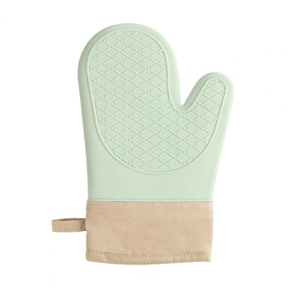 Anti-scalding Gloves Heavy Duty Oven Gloves Heat Resistant Silicone Oven Mitt with Cotton Lining for Baking for Air for Heat