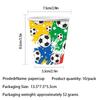 World Cup Soccer Party Tableware Set: Disposable Paper Plates, Cups, Straws, Tablecloths, Banners, and Decorations