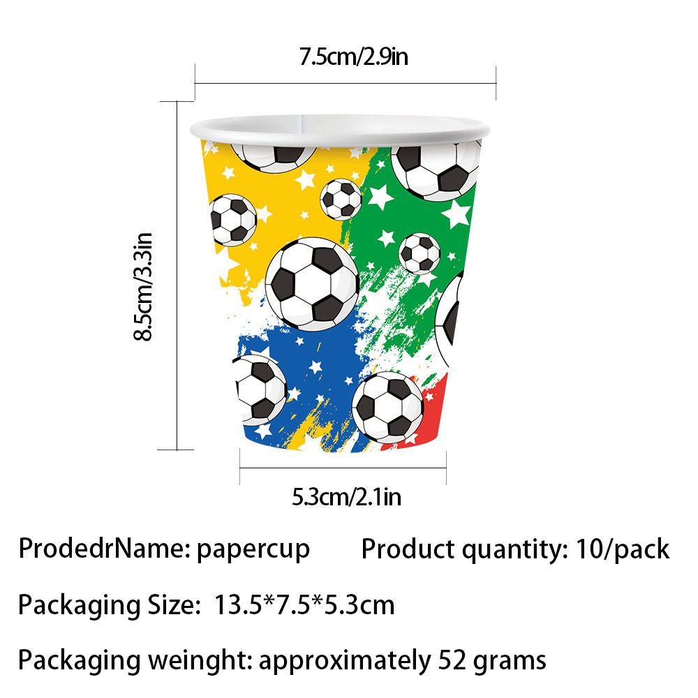 World Cup Soccer Party Tableware Set: Disposable Paper Plates, Cups, Straws, Tablecloths, Banners, and Decorations