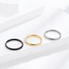 2mm Stainless Steel Women's Simple Plain Band Cross-border American European Fashion Non-fading Ring, Versatile Couple Matching Finger Band.
