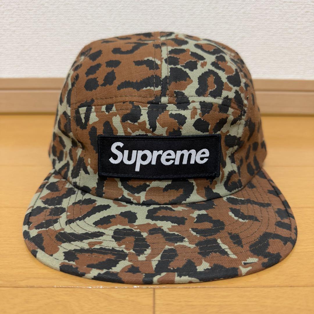 

[USED] Supreme Leopard Camp Cap Olive Leopard 10ss