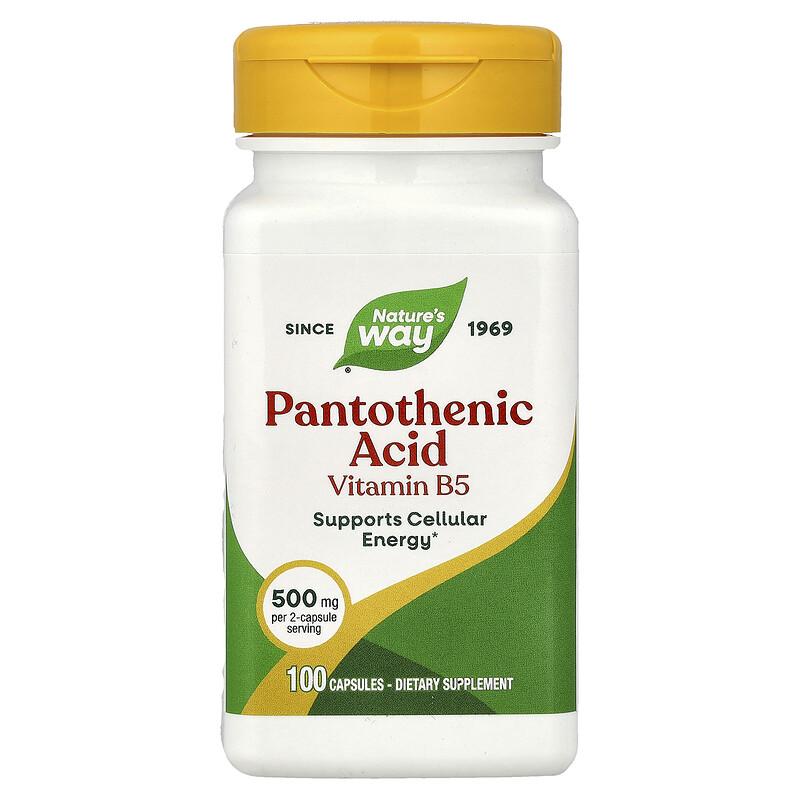 Pantothenic Acid, Vitamin B5, 100 Capsules