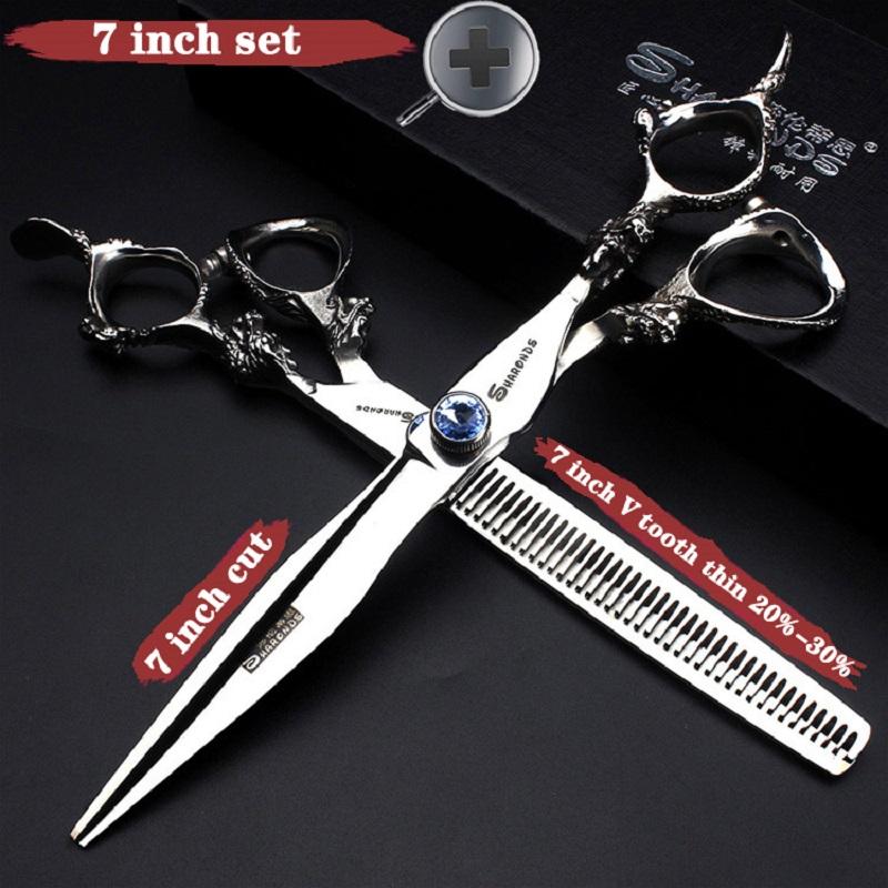 5/6/6.5/7/7.5 Inch Professional Hairdressing Scissors Japan 440C Hairdreser Scissors Barber Shears Set Cutting Thinning Haircut