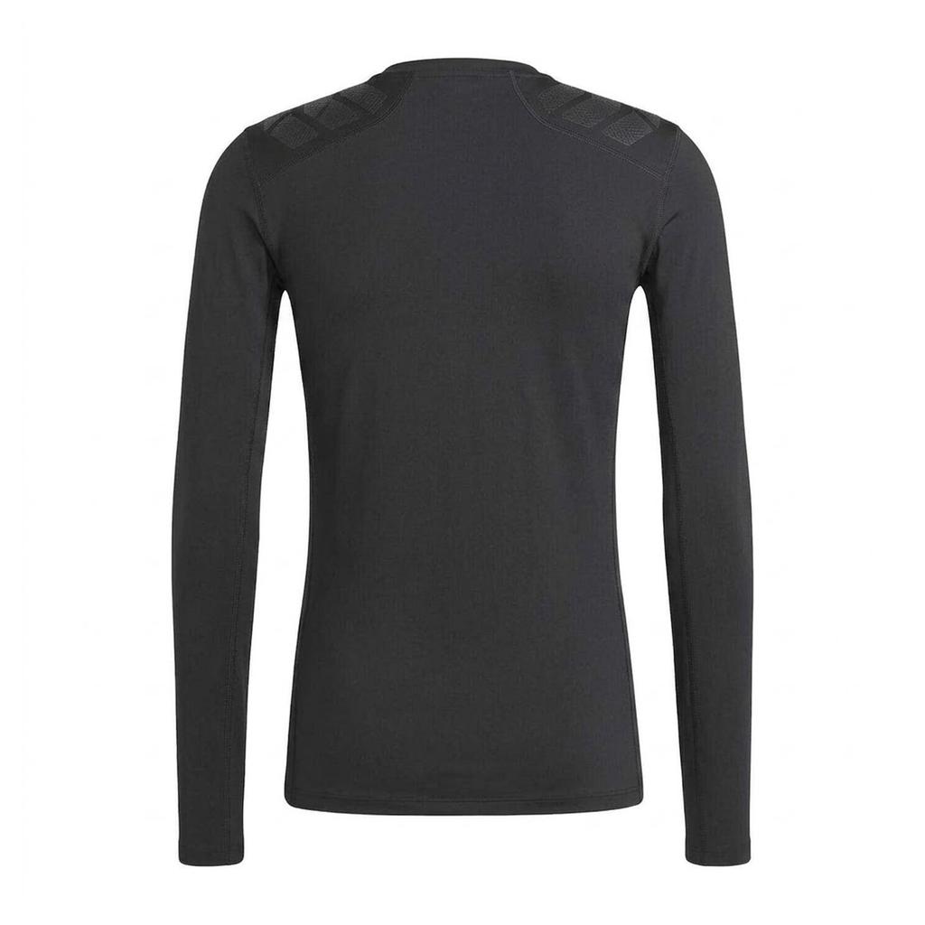 adidas Mens Techfit Tonal Logo Compression Long-Sleeved Workout T-Shirt
