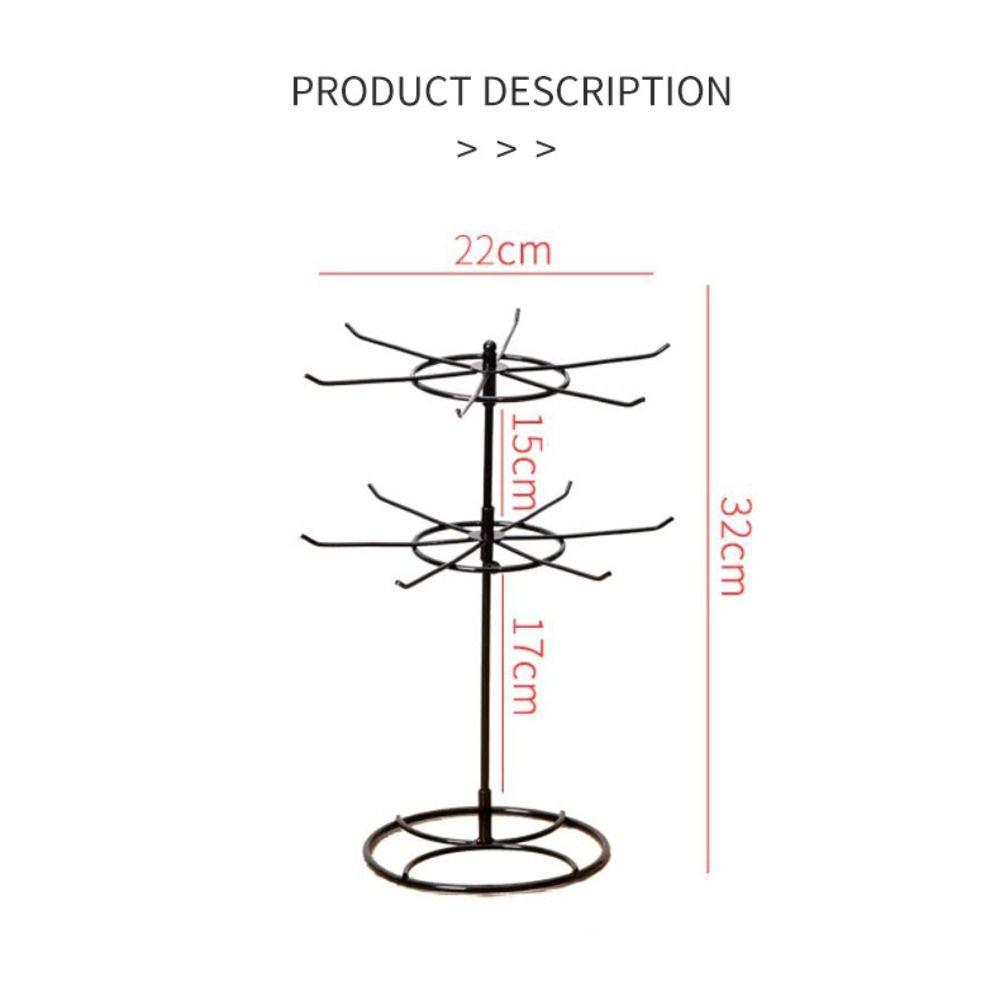 Metal Necklace Organizer Black White Trinkets Display Rack New Keychain Shelf  Bracelets Storage