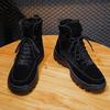 2025 New Martin Boots Hiking Shoes High-top Trend Platform Casual Sports Men's Versatile Solid Color Lace-up Shoes