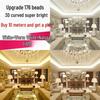 Waterproof 220V LED Strip Lights: Tri-Color, Self-Adhesive, Extra Bright for Living Room, Ceiling Trough, and Outdoor Use
