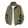 Men's Spring Autumn Vintage Jackets Stand Collar Loose Windproof Outerwear Coats Men Moto Biker Jacket