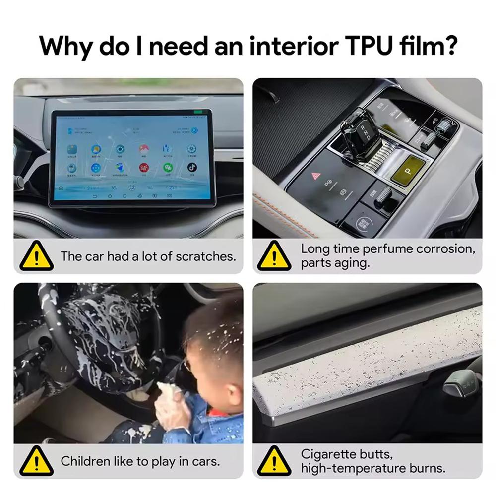 Pellicola Trasparente Anti-Graffio in TPU per Auto Pre-tagliata per Schermo Strumenti di Navigazione LHD RHD Per BYD Seal U/Sealion 6/Song Plus DM-i EV 2021-2025